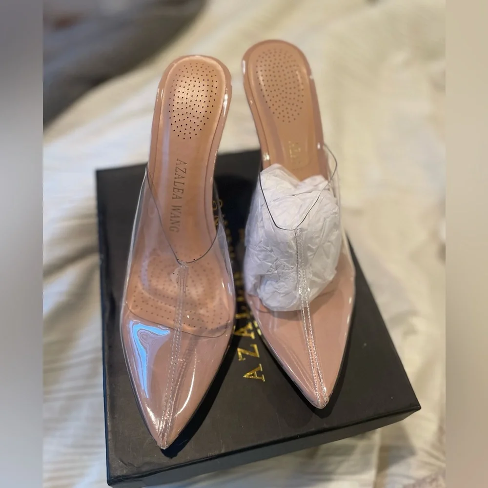 Azalea wang take it slower wedge mule in nude- 7 - Picture 11 of 11